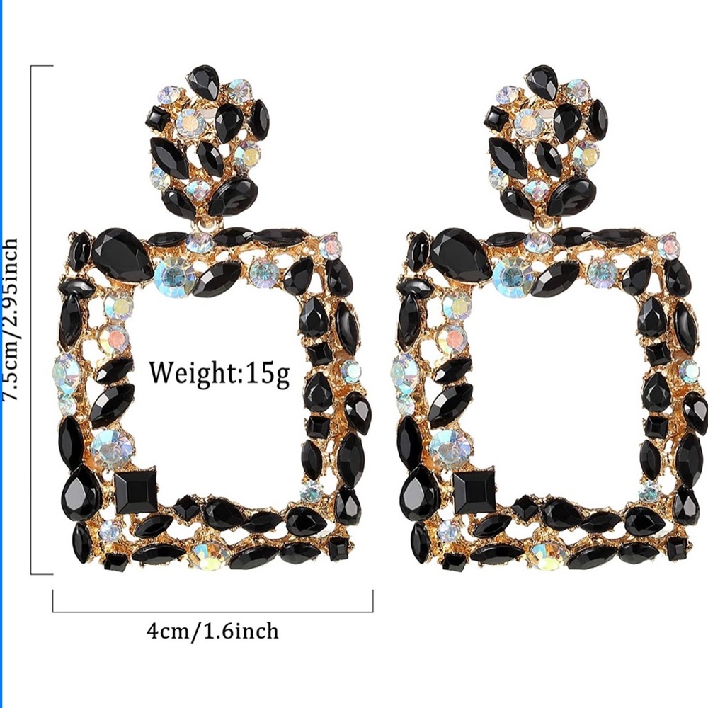 🆕✨Beautiful Rhinestone Crystal Drop Earrings✨ - Picture 7 of 7